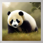 Die glückliche digitale Kunst Panda Poster (Vorne)