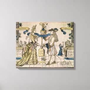 Die glückliche Ehe (schablonenfarbener Holzschnitt Leinwanddruck