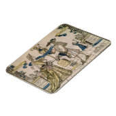 Die glückliche Ehe (schablonenfarbener Holzschnitt Magnet (Linke Seite)