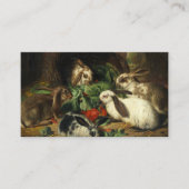 Die glückliche Familie der Kaninchen von Alfred Ba Visitenkarte (Vorderseite)