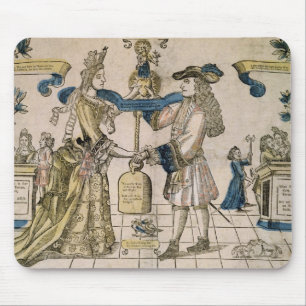 Die glückliche Heirat (Schablone farbiger Mousepad