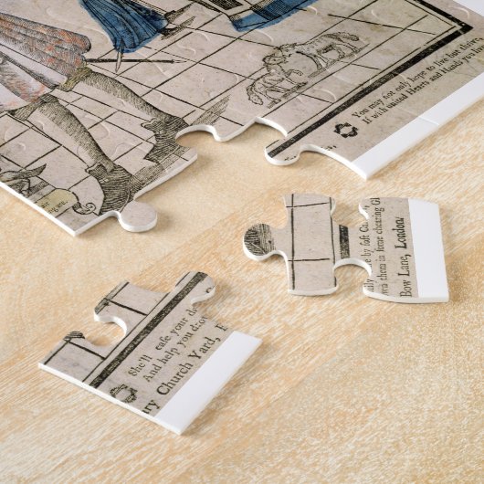 Die glückliche Heirat (Schablone farbiger Puzzle (Seite)