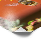 Die glückliche Hummel Fotodruck (Ecke)