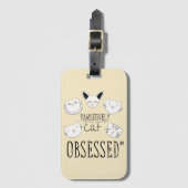 Die "glückliche Katze besessen" Gepäckanhänger (Vorderseite Vertikal)