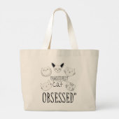 Die "glückliche Katze besessen" Jumbo Stoffbeutel (Rückseite)