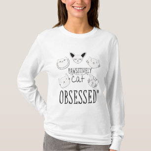 Die "glückliche Katze besessen" T-Shirt