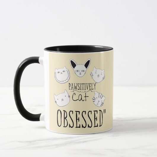 Die "glückliche Katze besessen" Tasse (Links)