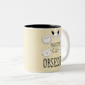 Die "glückliche Katze besessen" Zweifarbige Tasse (VorderseiteRechts)