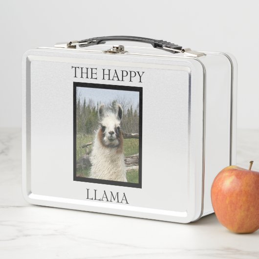 DIE GLÜCKLICHE LLAMA METALL BROTDOSE (Beispiel)