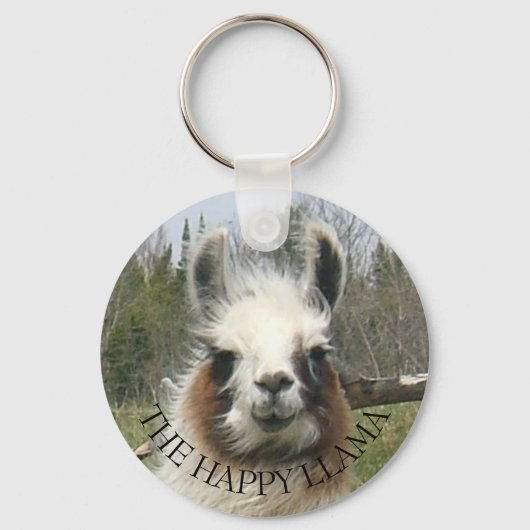 DIE GLÜCKLICHE LLAMA SCHLÜSSELANHÄNGER (Vorderseite)