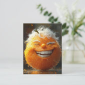 Die glückliche Orange Postkarte (Stehend Vorderseite)