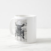 Die glückliche Pianist-Tasse Kaffeetasse (Vorderseite Links)