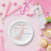 Die glückliche Schmetterlings-Babyparty Pappteller (Party)