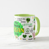 Die glückliche Vegane Tasse - Funny Vegane Tasse, (VorderseiteRechts)