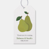 Die glücklichen Birnen Paare Geschenkanhänger (Vorderseite)