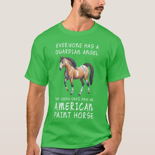 Die Glücklichen haben ein amerikanisches Paint Hor T-Shirt (Vorderseite)