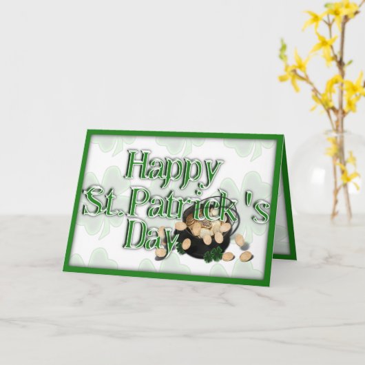 Die glücklichen Kleber und der Pot des Goldes Karte (Gelbe Blume)