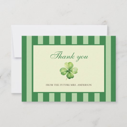 Die glücklichste Braut: Bridale Shower Dankeskarte (Vorderseite)