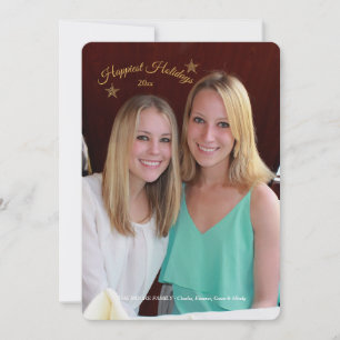 Die glücklichste Fotokarte für Tage Feiertagskarte