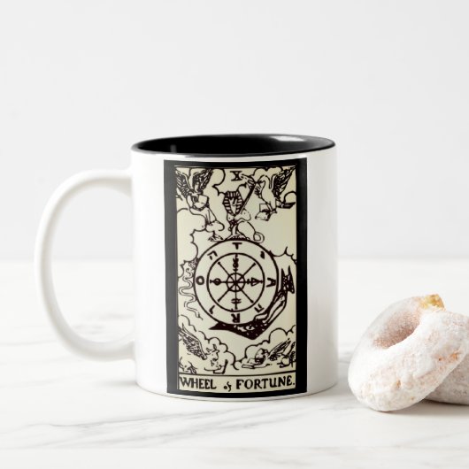 die Glücksrad-Tarot-Karte | Tasse (Mit Donut)
