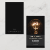 Die Glühbirne des Lichtes strahlt die Dunkelheit a Visitenkarte (Vorne/Hinten)