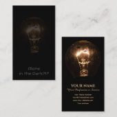 Die Glühbirne des Lichtes strahlt die Dunkelheit a Visitenkarte (Vorne/Hinten)