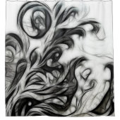 Die glühende Blüteninvertierung Duschvorhang (Vorderseite)