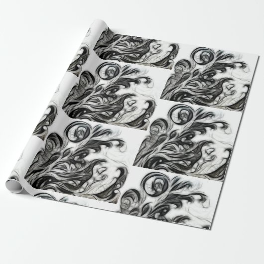 Die glühende Blüteninvertierung Geschenkpapier (Ungerollt)