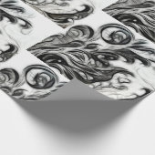 Die glühende Blüteninvertierung Geschenkpapier (Ecke)