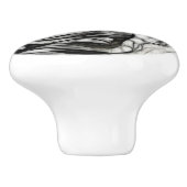 Die glühende Blüteninvertierung Keramikknauf (Seitenansicht)