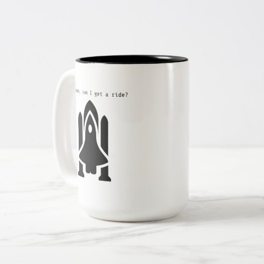 Die Gluten-freie Nerd-Raum-Tasse Zweifarbige Tasse (Vorderseite Links)