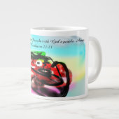Die Gnade des Herrn Jesus sei bei Gottes Volk. Jumbo-Tasse (Vorderseite Rechts)
