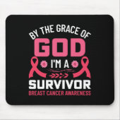 Die Gnade Gottes bin ich ein Brustkrebsüberlebende Mousepad (Vorne)