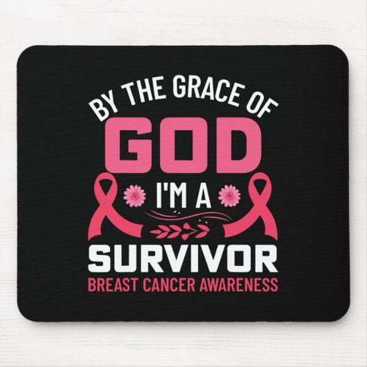 Die Gnade Gottes bin ich ein Brustkrebsüberlebende Mousepad (Vorne)