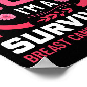 Die Gnade Gottes bin ich ein Brustkrebsüberlebende Poster (Ecke)