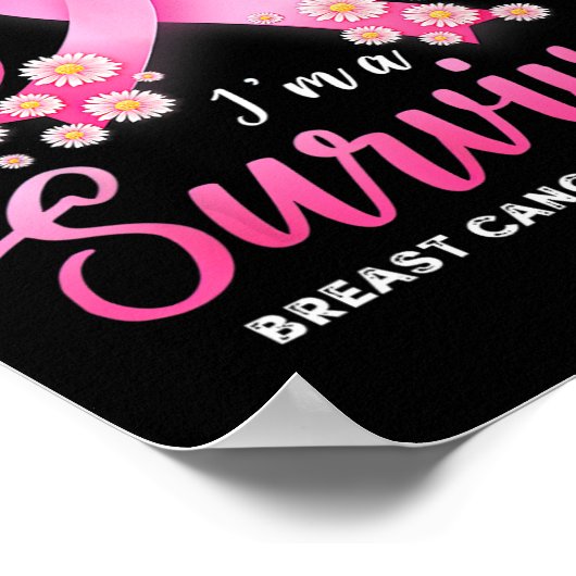 Die Gnade Gottes bin ich eine Überlebende Brustkre Poster (Ecke)