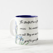 Die Gnaden-Tasse der blauen Zweifarbige Tasse (Vorderseite Links)