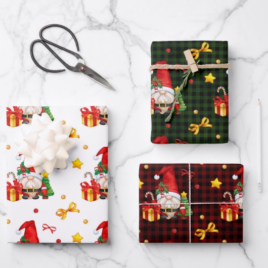 Die Gnome des Weihnachtsmannes Geschenkpapier Set (Vorderseite)