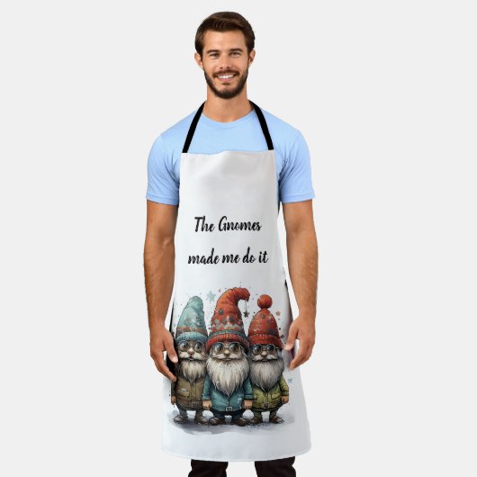 🍄 die Gnome haben mich dazu gebracht, es Schürze  (Getragen)