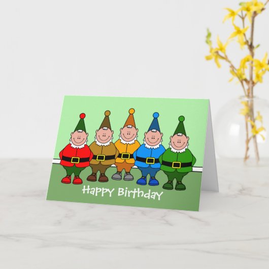 Die Gnome Karte (Gelbe Blume)