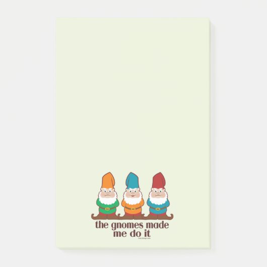 Die Gnomes ließen mich es tun lustig Post-it Klebezettel (Vorderseite)