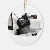 Die Goaltender - Hockey Player Keramik Ornament (Links)