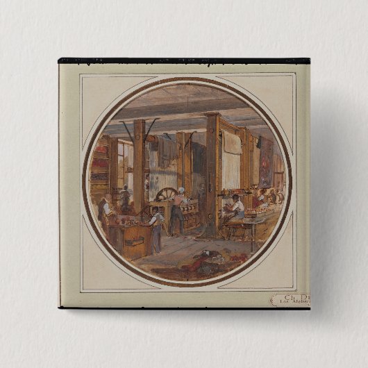 Die Gobelin-Werkstatt, 1840 Button (Vorderseite)