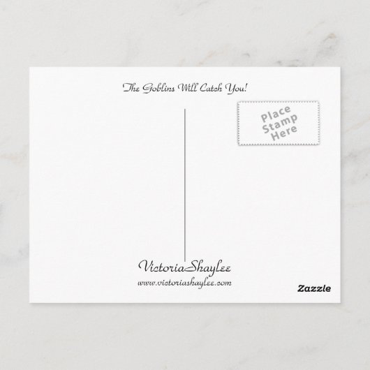 Die Goblins fangen dich! Postkarte (Rückseite)