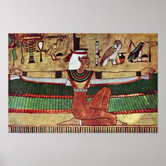 Die Goddess IS, Ägyptischer Maler Um 1360 Poster (Vorne)