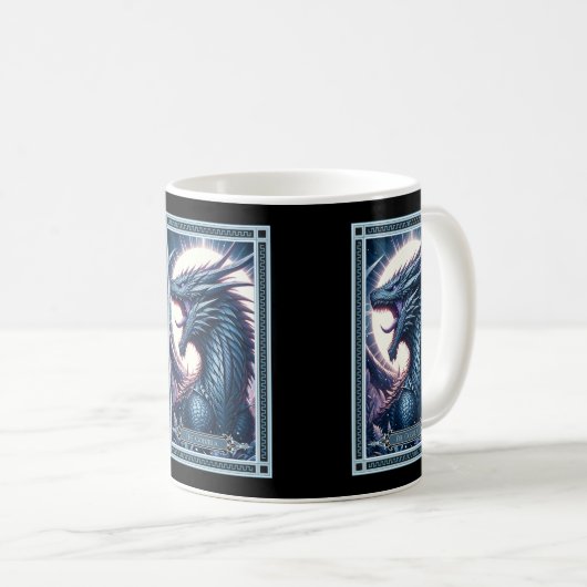 Die Godzilla-Tarot-Karte Kaffeetasse (VorderseiteRechts)
