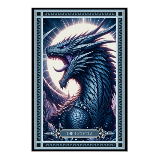 Die Godzilla-Tarot-Karte Poster (Vorderseite)