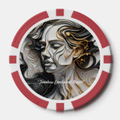 "Die Gold Emotive Touch" Pokerchips (Vorderseite)