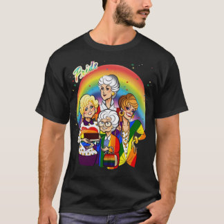 Die Golden Friend Girls LGBT Pride Regenbogenflagg T-Shirt
