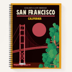 Die Golden Gate Bridge bei Nacht Notizblock
